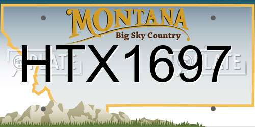 HTX1697 Montana License Plate