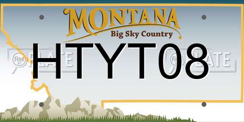 HTYT08 Montana License Plate