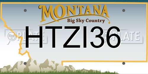 HTZI36 Montana License Plate