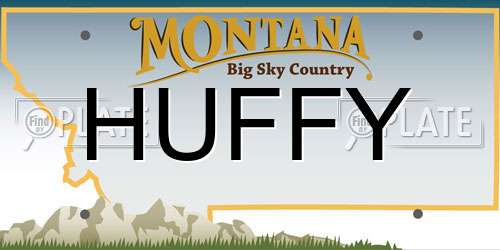 HUFFY Montana License Plate