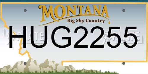 HUG2255 Montana License Plate