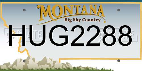HUG2288 Montana License Plate