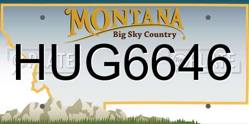HUG6646 Montana License Plate