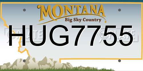 HUG7755 Montana License Plate