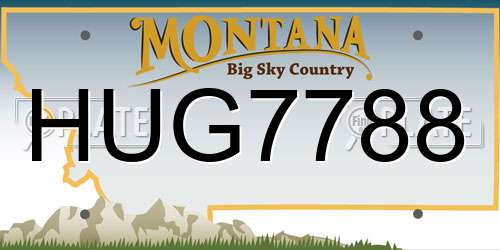 HUG7788 Montana License Plate