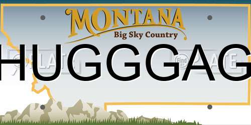 HUGGGAG Montana License Plate