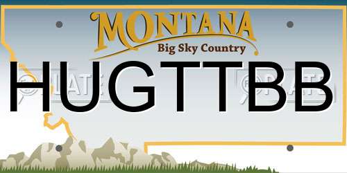 HUGTTBB Montana License Plate