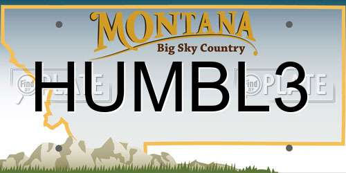 HUMBL3 Montana License Plate