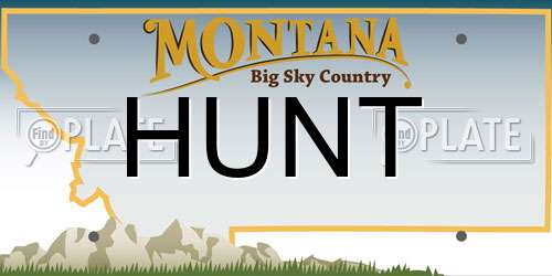 HUNT Montana License Plate
