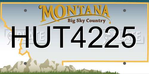 HUT4225 Montana License Plate