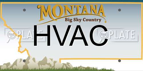 HVAC Montana License Plate