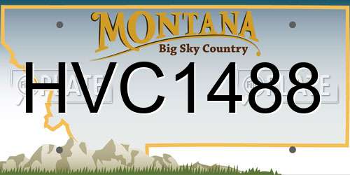 HVC1488 Montana License Plate