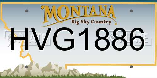 HVG1886 Montana License Plate