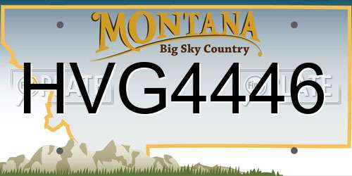 HVG4446 Montana License Plate