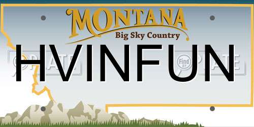 HVINFUN Montana License Plate