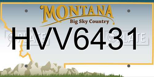 HVV6431 Montana License Plate