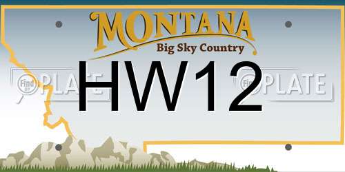 HW12 Montana License Plate