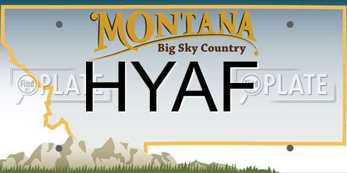 HYAF Montana License Plate