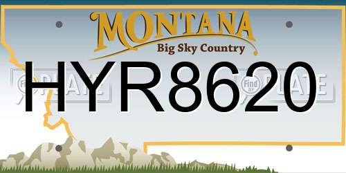 HYR8620 Montana License Plate