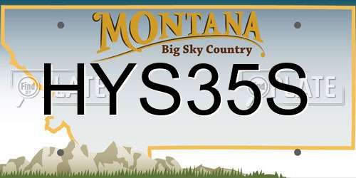 HYS35S Montana License Plate