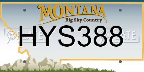 HYS388 Montana License Plate
