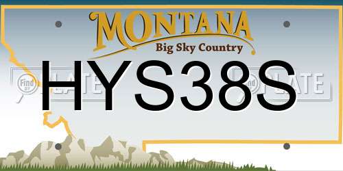 HYS38S Montana License Plate