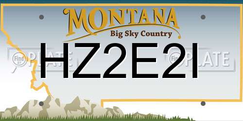 HZ2E2I Montana License Plate