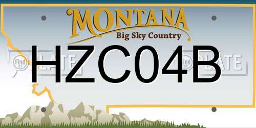 HZC04B Montana License Plate