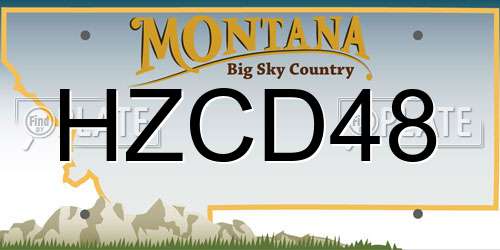 HZCD48 Montana License Plate