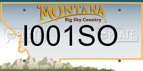 I001SO Montana License Plate