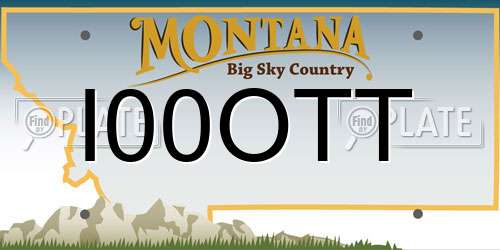 I00OTT Montana License Plate