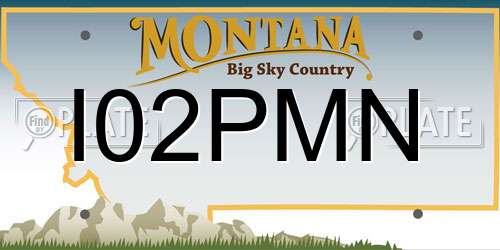 I02PMN Montana License Plate