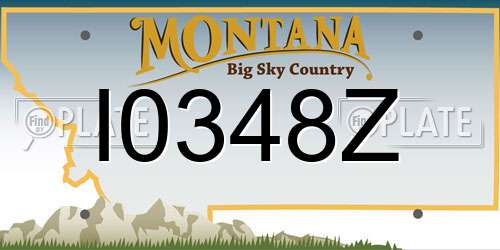 I0348Z Montana License Plate