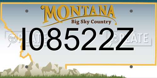 I08522Z Montana License Plate