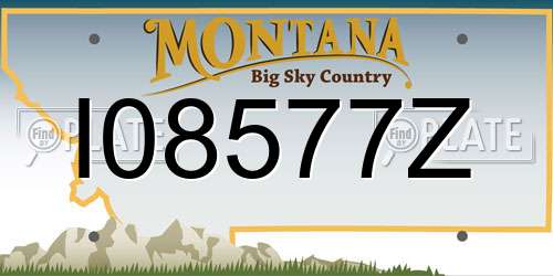I08577Z Montana License Plate