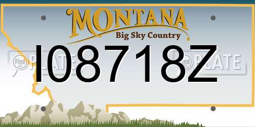 I08718Z Montana License Plate