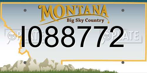I088772 Montana License Plate