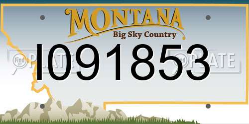 I091853 Montana License Plate