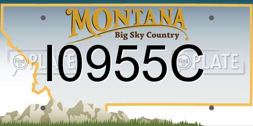 I0955C Montana License Plate