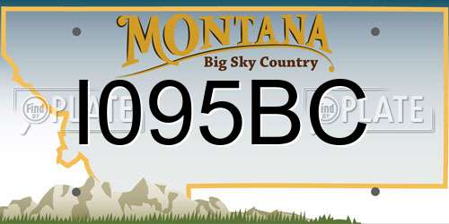 I095BC Montana License Plate