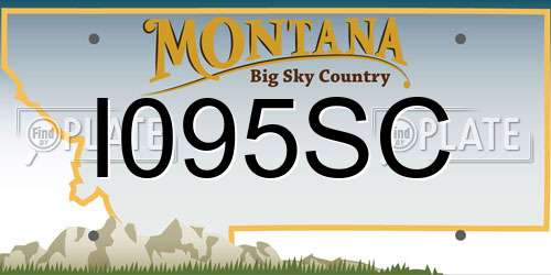 I095SC Montana License Plate