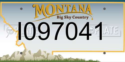 I097041 Montana License Plate