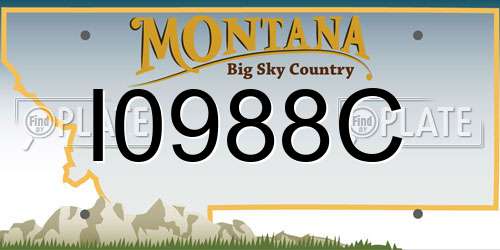 I0988C Montana License Plate