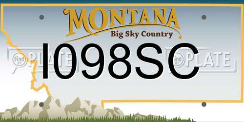 I098SC Montana License Plate