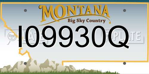I09930Q Montana License Plate