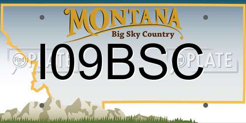 I09BSC Montana License Plate