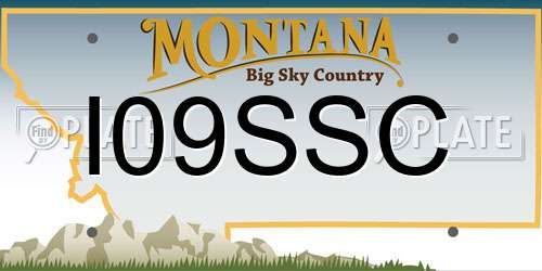 I09SSC Montana License Plate