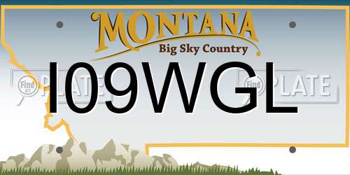 I09WGL Montana License Plate