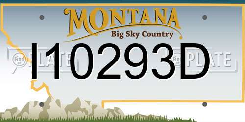 I10293D Montana License Plate