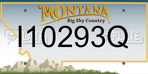 I10293Q Montana License Plate